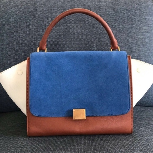Authentic Celine Tri-coloured trapeze bag - Picture 7 of 16